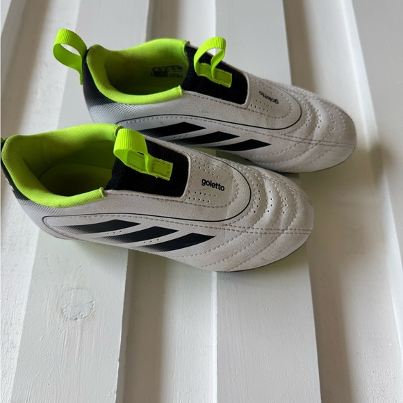 adidas Other - Adidas Kids Soccer Cleets - White, Black, Neon Green Accents